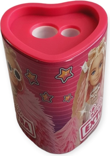 Barbie Extra Çift Bıçaklı Atık Hazneli Lisanslı Metal Kalemtraş