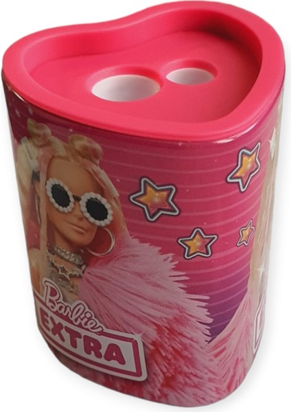 Barbie Extra Çift Bıçaklı Atık Hazneli Lisanslı Metal Kalemtraş