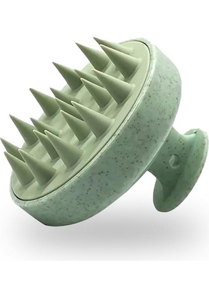 Yumuşak Silikonlu Masaj Şampuan Fırçası Yeşil