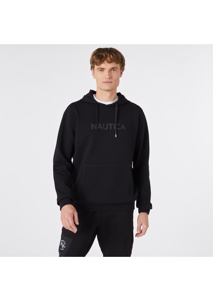 Nautıca Erkek Siyah Standart Fıt Kapüşonlu Sweatshırt K37226T.0TB
