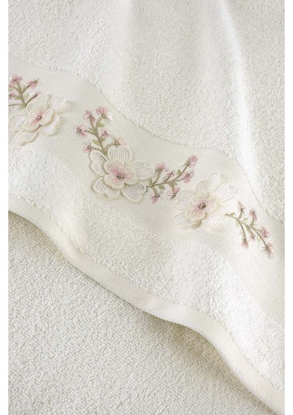 Mıne Nakıslı 2lı Havlu Setı Ekru 30X50 50X80 fiyatları