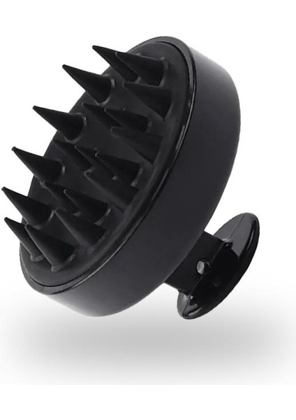 Yumuşak Silikonlu Masaj Şampuan Fırçası Siyah