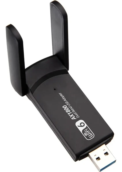 Coverzone USB Wifi 6 Adaptörü AX1800 Mbps Kablosuz USB Ağ Kartı USB Dongle Dual Band AX1800 Wifi 6 Reseptör