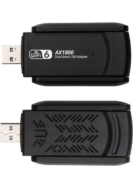 USB Wifi 6 Adaptörü AX1800 Mbps Kablosuz USB Ağ Kartı USB Dongle Dual Band AX1800 Wifi 6 Reseptör