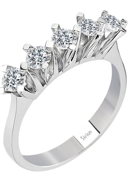 0,80 Karat Pırlanta 5 Taş Yüzük 0404R0276