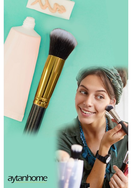 Aytan Home Profesyonel Oval Kapatıcı Fırça, Makyaj Fırçası, Concealer Brush