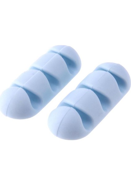 Yeşil 2 Adet Ofis Masası Kablo Düzenleyici Yapışkanlı Silikon Tel Kurşun USB Şarj Aleti Kablosu Sarıcı Ev Masa Depolama Tutucu Aksesuar Kaynağı (Yurt Dışından) fırsatları