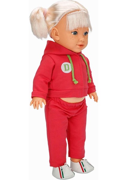Dollz'n More Tina Sporty Bebek 45 Cm. - Koyu Pembe Eşofmanlı