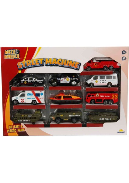 Sunman Street Machine 10'Lu Metal Oto Seti