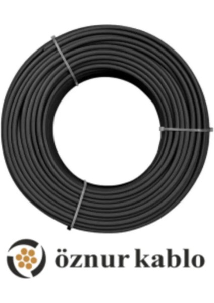 15 Metre Öznur 6 mm Solar Kablo H1Z2Z2-K Siyah (Fotovoltaik)