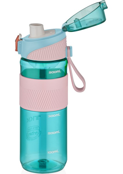 Tkk 550ML Pipetsiz Taşıma Askılı Süzgeçli Kilitlenebilir Kapak Su Matarası