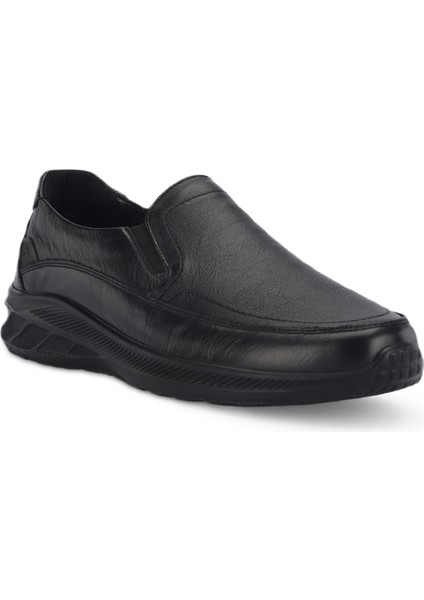 46510 Jons Siyah Erkek Hakiki Deri Ayakkabı