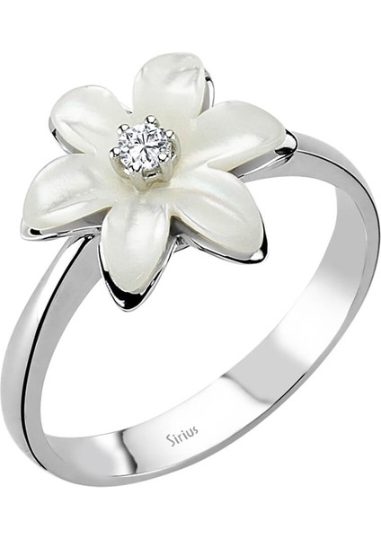 Pırlanta Taşlı Sedefli Kardelen Yüzük 0404R0280