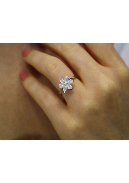 Pırlanta Taşlı Sedefli Kardelen Yüzük 0404R0280 indirimleri