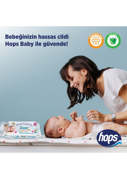 Baby Islak Havlu 60'lı, Standart Boy, (60 x 6 Adet) - 360 Yaprak