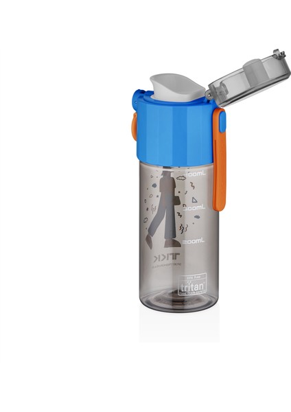 Tkk 500ML Rahat Içim Kilitli Kapaklı Desenli Pipetsiz Süzgeçli Tritan Matara