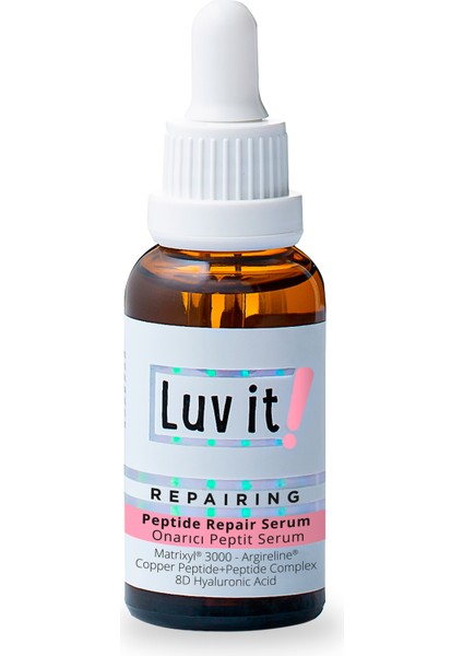 Luv It! Yaşlanma Karşıtı, Cilt Yenileyici ve Onarıcı Peptit Serum