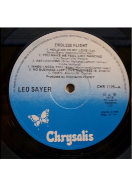 Leo Sayer – Endless Flight 33'lük Plak Lp