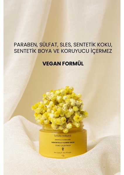 Bade Natural Ölmez Çiçek Yaşlanma Karşıtı ve Sıkılaştırıcı Yüz Balmı 50 ml