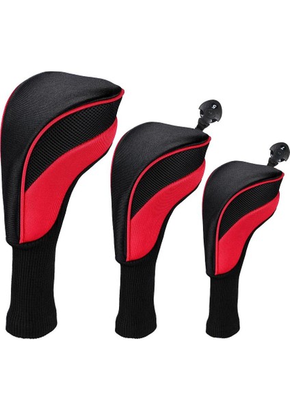 3 Golf Sürücüsü Başörtüsü Golfçü Ekipmanları Kırmızı (Yurt Dışından)