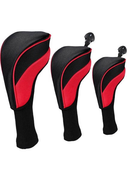 3 Golf Sürücüsü Başörtüsü Golfçü Ekipmanları Kırmızı (Yurt Dışından) fiyatları