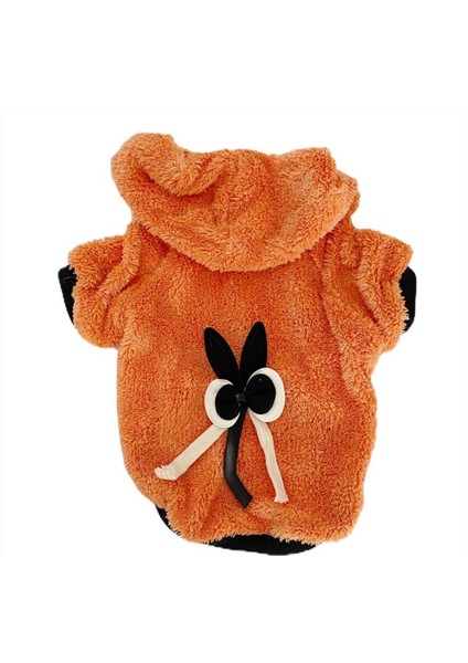 Orange Black Bunny Kapşonlu Sweat By Kemique Köpek Kazağı