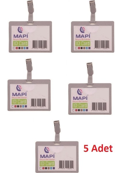 Klipsli PP Kart Posetleri (Yatay) 86x54 mm Paket içi 5 Adet