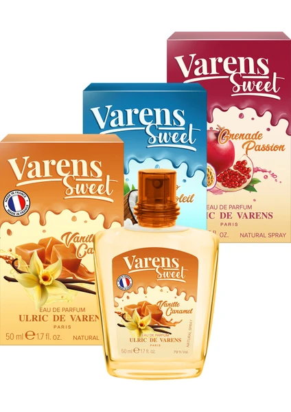 Varens Sweet Vanille Caramel, Coco Soleil, Grenade Passion 3'lü Set (3X50ML EDP) Kadın Parfüm