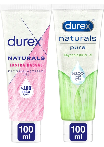 Naturals Ekstra Hassas  Jel 100 ml + Naturals Pure  Jel 100 ml