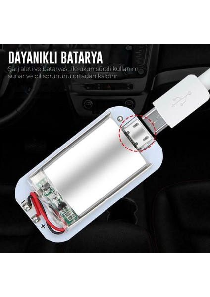 Dokunmatik Sensörlü Mini LED Lamba Şarj Edilebilir Çok Amaçlı 4'lü Beyaz LED