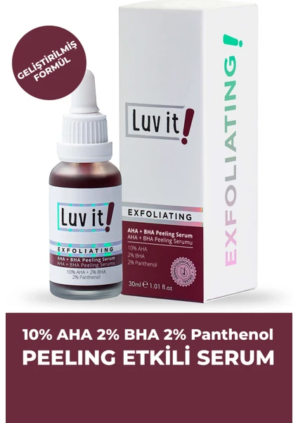 Luv it! Canlandırıcı ve Cilt Tonu Eşitleyici Aha Bha Peeling Serum 30 ml