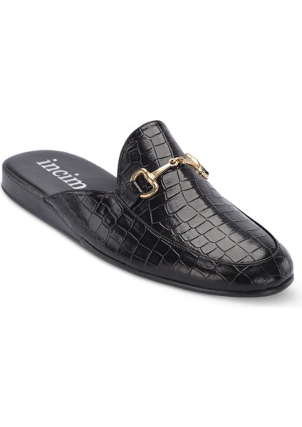 Incim ®| Rock Erkek Siyah Kroko Rahat Hafif Konforlu Misafir Ev Bohça Çeyiz ve Damat Terliği 355 fiyatları