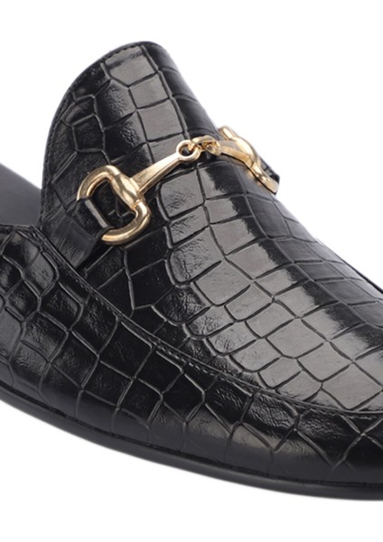 Incim ®| Rock Erkek Siyah Kroko Rahat Hafif Konforlu Misafir Ev Bohça Çeyiz ve Damat Terliği 355 modelleri
