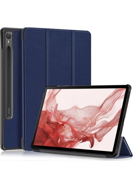 Samsung Galaxy Tab S9 SM-X710 SM-X716B SM-X718U Deri Tablet Kılıfı Trifold Stand Akıllı Kapak (Yurt Dışından)