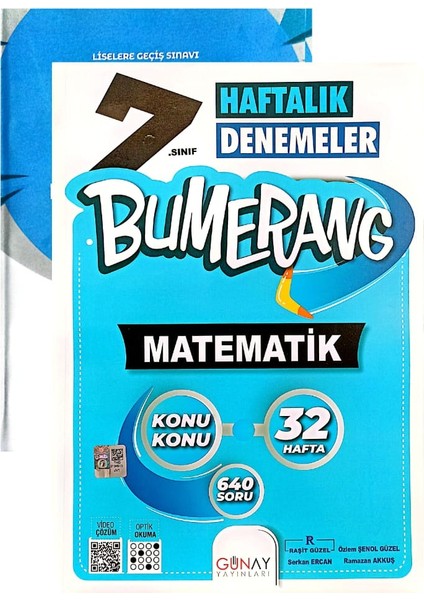 7.Sınıf Bumerang Matematik Deneme-Yeni Baskı-(Aydın Yayınları Denemeli)