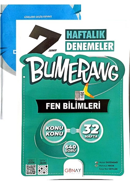 7.Sınıf Bumerang Fen Bilimleri Deneme-Yeni Baskı-(Aydın Yayınları Denemeli)