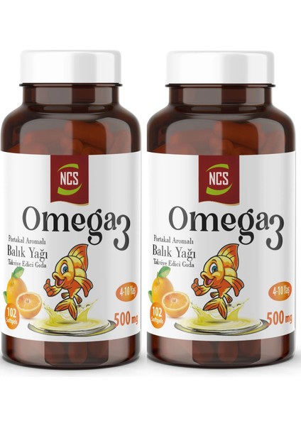 Omega3 Balık Yağı Portakal Aromalı 204 Softgel + Hap Kutusu
