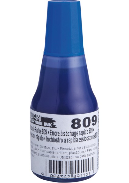 809 25ML Premıum Çabuk Kuruyan Mürekkep Mavi