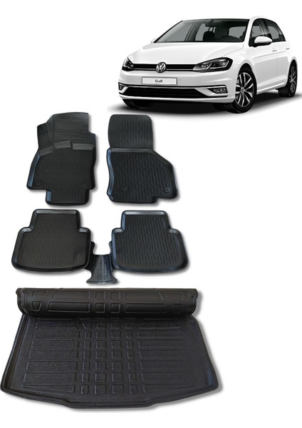 Volkswagen Golf 7 Paspas Bagaj Havuzu 2012 2020 Arası 3D Wöller Ultraflex Set