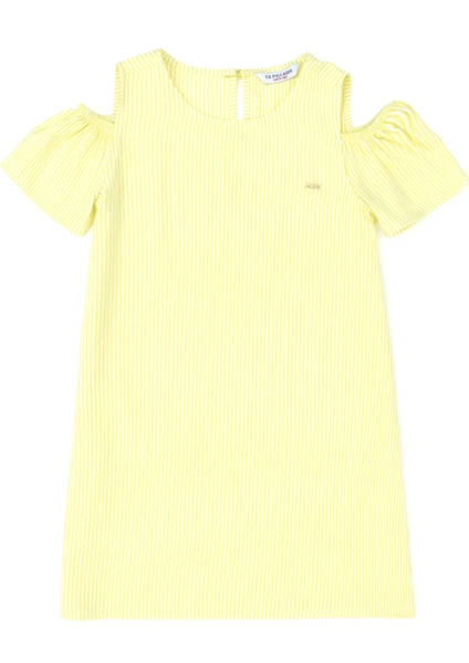 U.S. Polo Assn. Kız Çocuk Citron Dokuma Elbise 50269610-VR168