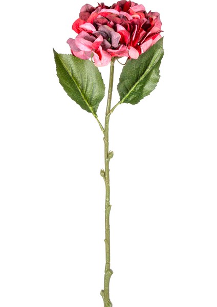 Yapay Çiçek Ortanca Tek Dal Küçük Boy Kırmızı 60 Cm.