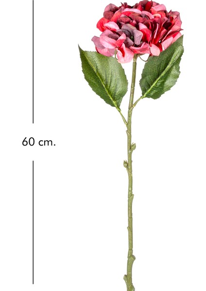 Yapay Çiçek Ortanca Tek Dal Küçük Boy Kırmızı 60 Cm. fırsatları