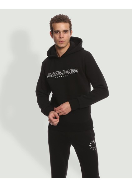 Jprblajason Branding Sweat Hood Erkek Siyah Sweatshirt 12249401-Black