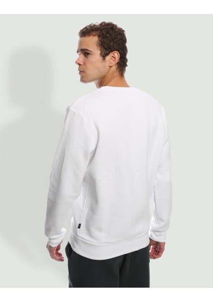 Jprblajason Branding Sweat Crew Neck Erkek Beyaz Sweatshirt 12245593-White