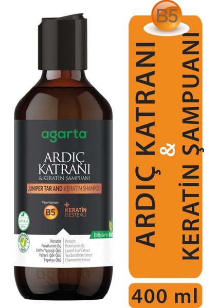 Ardıç Katranı ve Keratin Şampuanı-Saç Egzeması-Kepek 400 ml