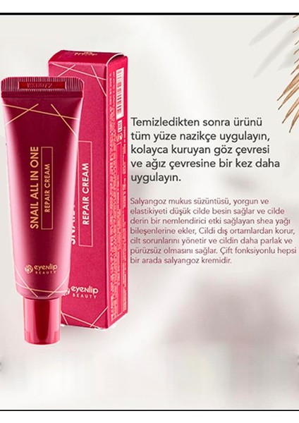 Salyangoz Mukus Özlü Hepsi Bir Arada Onarıcı Tüp Krem 30 ml