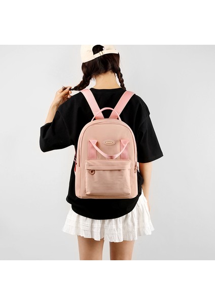 Sırt Çantası Kız 2023 Yeni Kore Seyahat Sırt Çantası Büyük Kapasiteli Üniversite Öğrencisi Bilgisayar Çantası Basit Düz Renk Okul Çantası (Yurt Dışından) fiyatları