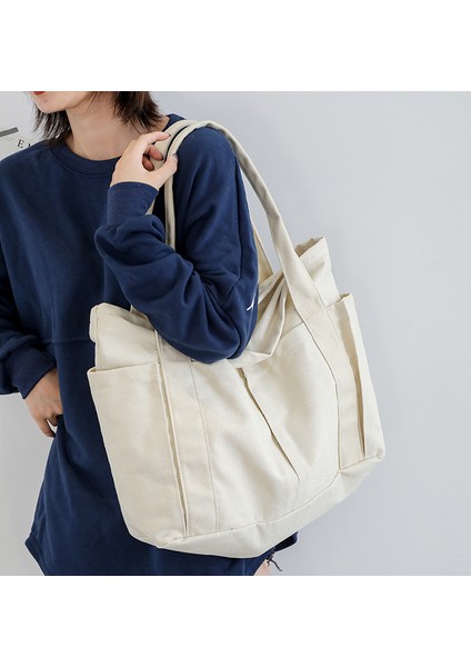 Tote Çanta Tote Bags Kanvas Çanta Kadın 2023 Yeni Japon Büyük Kapasiteli Öğrenci Trend Omuz Çantası (Yurt Dışından) modelleri