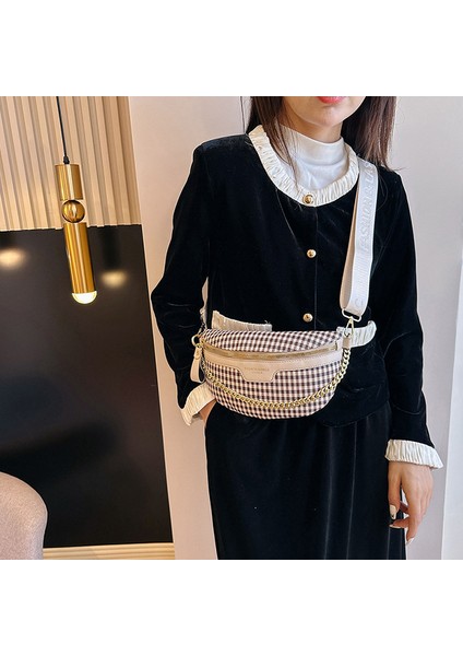 Yeni Moda Gündelik Ekose Omuz Çantası Kadın Kore Banliyö Bel Çantası Göğüs Çantası Omuz Çantası Gelgit (Yurt Dışından) fırsatları