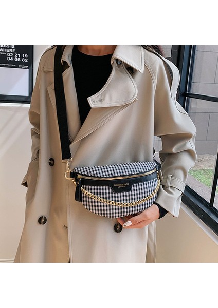 Yeni Moda Gündelik Ekose Omuz Çantası Kadın Kore Banliyö Bel Çantası Göğüs Çantası Omuz Çantası Gelgit (Yurt Dışından) fiyatları